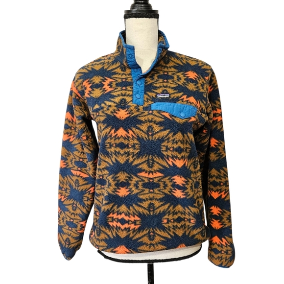 Patagonia Synchilla Snap-T Printed Southwestern Aztec Pullover - Picture 1 of 8